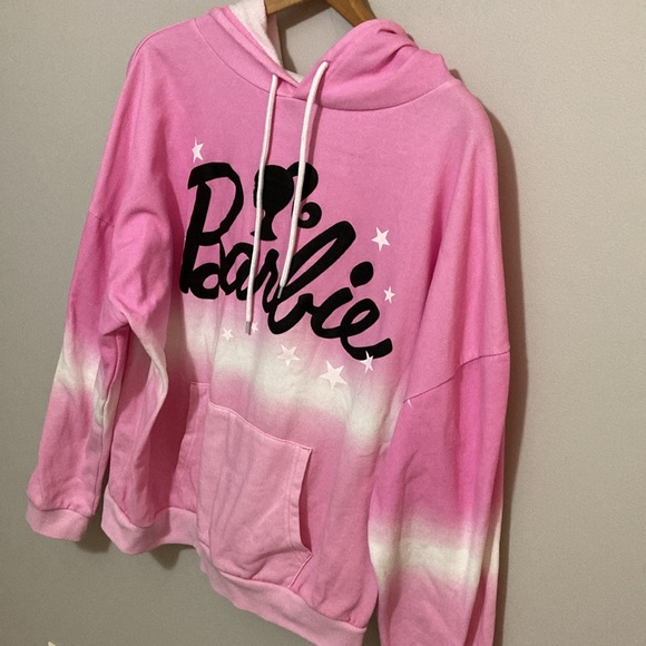 Barbie Starry Pink and White Hoodie Sweatshirt, Size XXL extra extra large - Picture 2 of 7